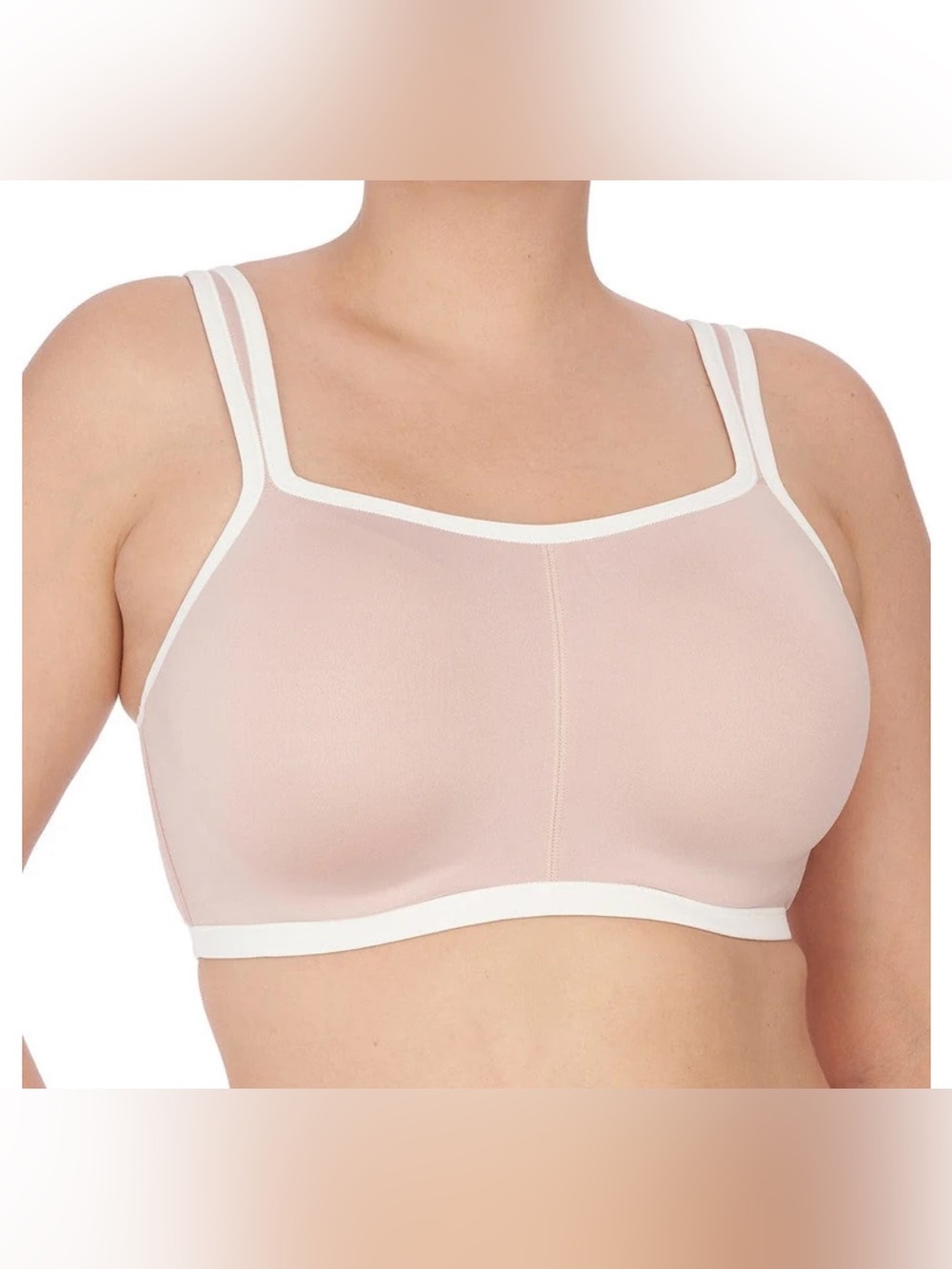 Natori Yogi Contour Convertible Sports Bra 34C Blush/White Underwire Support
